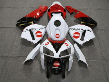 Rojo Konica Minolta 2005-2006 Honda CBR600RR Carenado Moto
