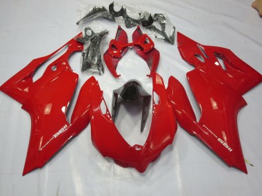 Rojo Liso Brillante 2011-2014 Ducati 1199 Carenado Moto