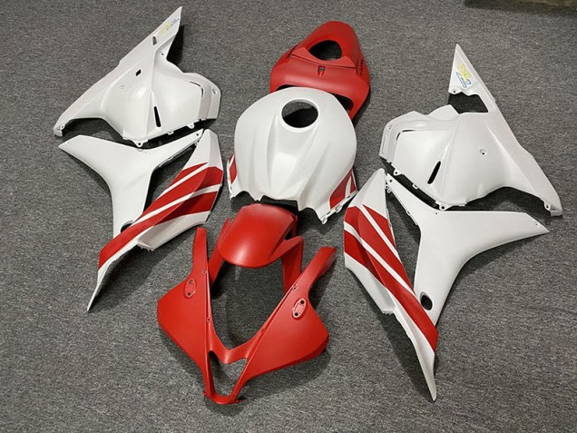 Rojo Mate / Blanco 2009-2012 Honda CBR600RR Carenado Moto Rojo Mate / Blanco 2009-2012 Honda CBR600RR Carenado Moto