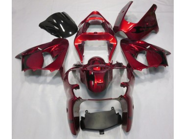 Rojo Metálico 2000-2002 Kawasaki ZX6R Carenado Moto