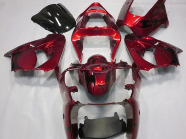 Rojo Metálico 2000-2002 Kawasaki ZX6R Carenado Moto