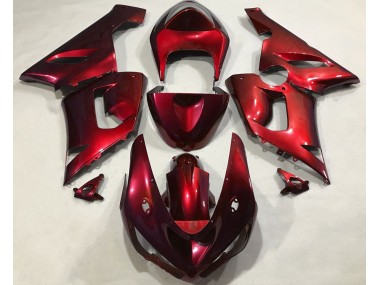 Rojo Metálico 2005-2006 Kawasaki ZX6R Carenado Moto