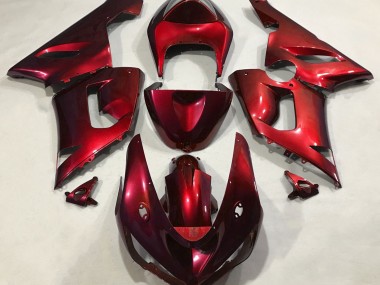 Rojo Metálico 2005-2006 Kawasaki ZX6R Carenado Moto