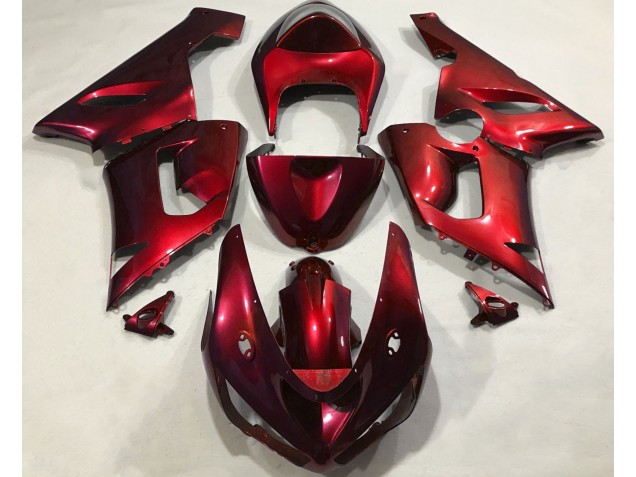 Rojo Metálico 2005-2006 Kawasaki ZX6R Carenado Moto