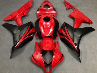 Rojo Perla & Negro 2007-2008 Honda CBR600RR Carenado Moto