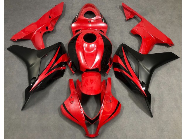 Rojo Perla & Negro 2007-2008 Honda CBR600RR Carenado Moto