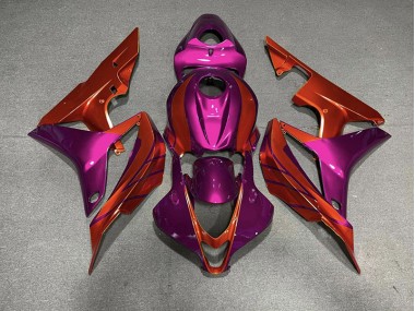 Rojo Violáceo 2007-2008 Honda CBR600RR Carenado Moto