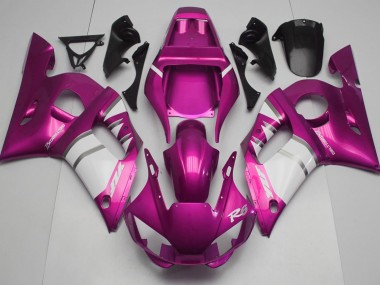 Rosa & Blanco 1998-2002 Yamaha R6 Carenado Moto