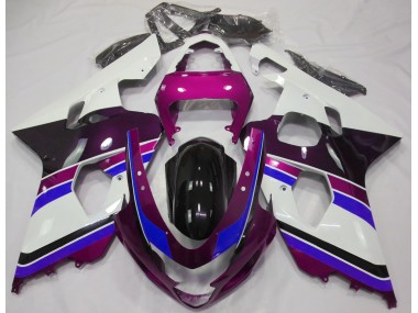 Rosa Brillante & Azul 2004-2005 Suzuki GSXR 600-750 Carenado Moto