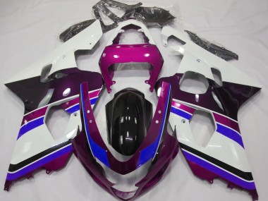 Rosa Brillante & Azul 2004-2005 Suzuki GSXR 600-750 Carenado Moto