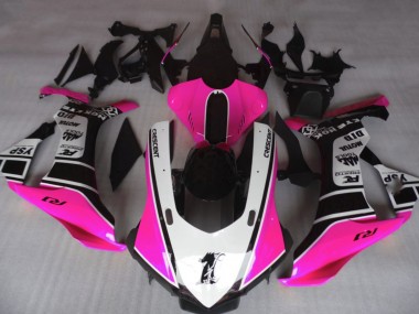 Rosa Brillante & Blanco 2015-2019 Yamaha R1 Carenado Moto
