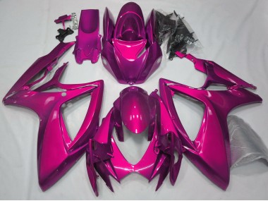 Rosa Brillante Liso 2006-2007 Suzuki GSXR 600-750 Carenado Moto