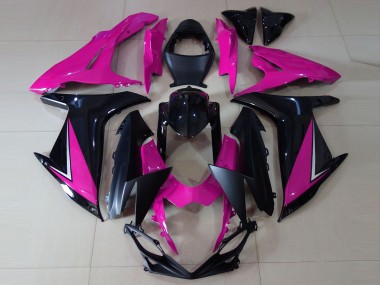 Rosa Brillante & Negro 2011-2024 Suzuki GSXR 600-750 Carenado Moto