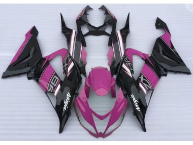 Rosa Brillante & Negro 2013-2018 Kawasaki ZX6R Carenado Moto