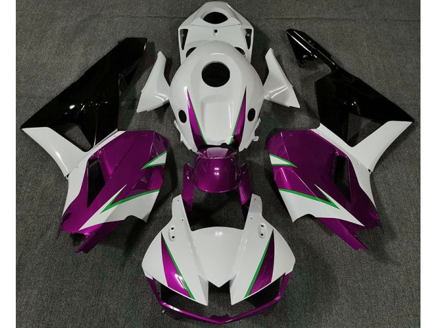 Rosa Brillo Blanco & Verde 2013-2023 Honda CBR600RR Carenado Moto