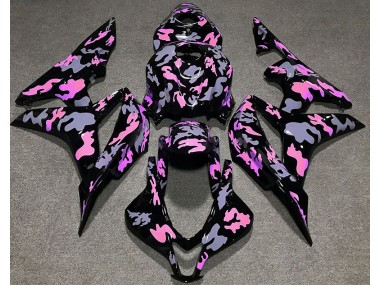 Rosa & Gris Camuflaje 2007-2008 Honda CBR600RR Carenado Moto