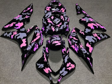 Rosa & Gris Camuflaje 2007-2008 Honda CBR600RR Carenado Moto