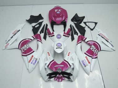 Rosa Lucky Strike 2008-2010 Suzuki GSXR 600-750 Carenado Moto