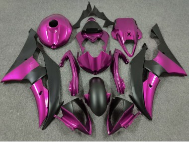 Rosa & Negro Mate 2008-2016 Yamaha R6 Carenado Moto