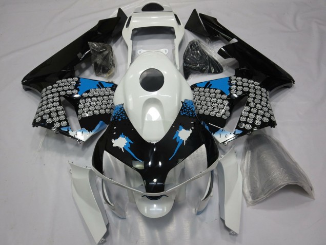 Salpicadura Azul Blanca & Negra 2003-2004 Honda CBR600RR Carenado Moto