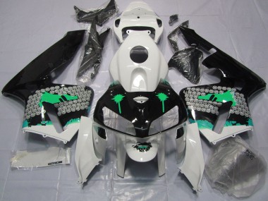 Salpicadura Turquesa Sobre Negro Brillante 2005-2006 Honda CBR600RR Carenado Moto