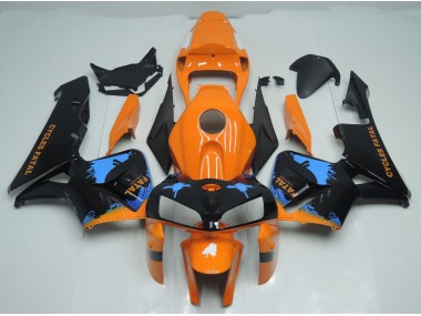 Salpicaduras De Naranja & Negro 2005-2006 Honda CBR600RR Carenado Moto