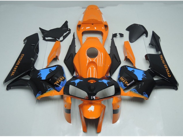 Salpicaduras De Naranja & Negro 2005-2006 Honda CBR600RR Carenado Moto Salpicaduras De Naranja & Negro 2005-2006 Honda CBR600RR Carenado Moto