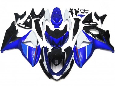 Sólido Brillo Negro Azul Blanco 2009-2016 Suzuki GSXR 1000 Carenado Moto