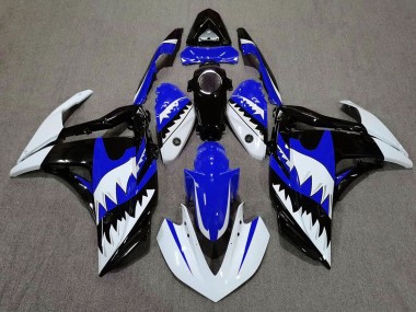 Tiburón Blanco & Azul 2015-2018 Yamaha R3 Carenado Moto