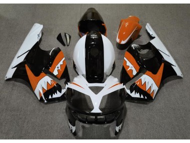 Tiburón Naranja 2002-2005 Kawasaki ZX12R Carenado Moto
