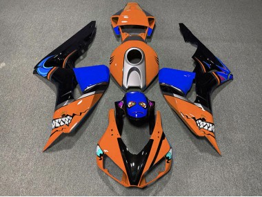 Tiburón Naranja 2006-2007 Honda CBR1000RR Carenado Moto