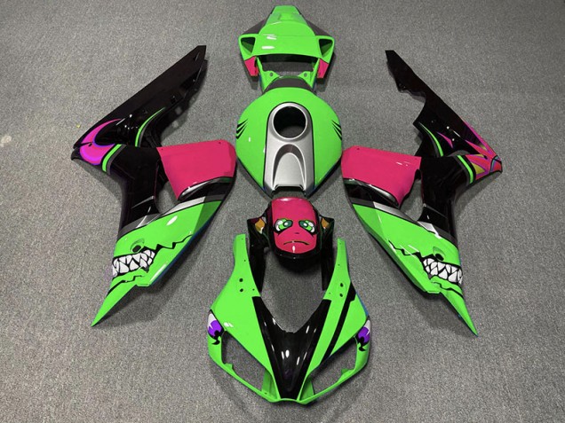 Tiburón Verde 2006-2007 Honda CBR1000RR Carenado Moto Tiburón Verde 2006-2007 Honda CBR1000RR Carenado Moto