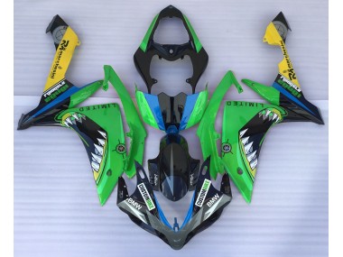 Tiburón Verde 2007-2008 Yamaha R1 Carenado Moto