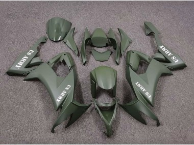 US Army Verde Mate 2008-2010 Kawasaki ZX10R Carenado Moto