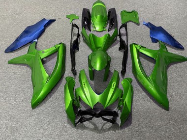 Verde & Azul 2008-2010 Suzuki GSXR 600-750 Carenado Moto