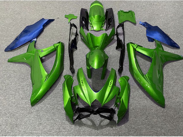 Verde & Azul 2008-2010 Suzuki GSXR 600-750 Carenado Moto Verde & Azul 2008-2010 Suzuki GSXR 600-750 Carenado Moto