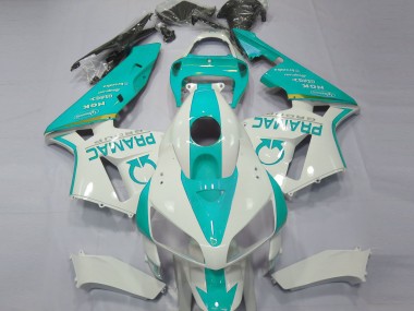 Verde Azulado Personalizado 2005-2006 Honda CBR600RR Carenado Moto