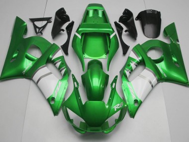 Verde Blanco 1998-2002 Yamaha R6 Carenado Moto