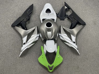 Verde Blanco & Gris 2007-2008 Honda CBR600RR Carenado Moto