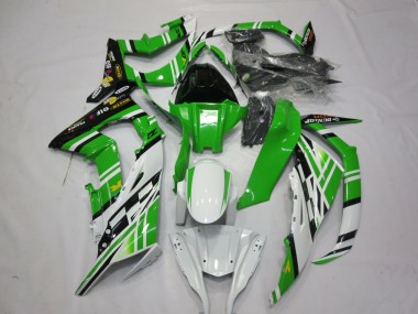 Verde Blanco Negro 1 2011-2015 Kawasaki ZX10R Carenado Moto