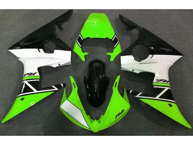 Verde Blanco & Negro 2003-2004 Yamaha R6 Carenado Moto