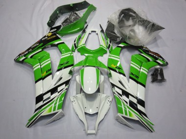 Verde Blanco Negro 2011-2015 Kawasaki ZX10R Carenado Moto