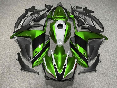 Verde Blanco & Negro 2015-2018 Yamaha R3 Carenado Moto