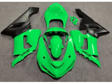 Verde Brillante 2005-2006 Kawasaki ZX6R Carenado Moto