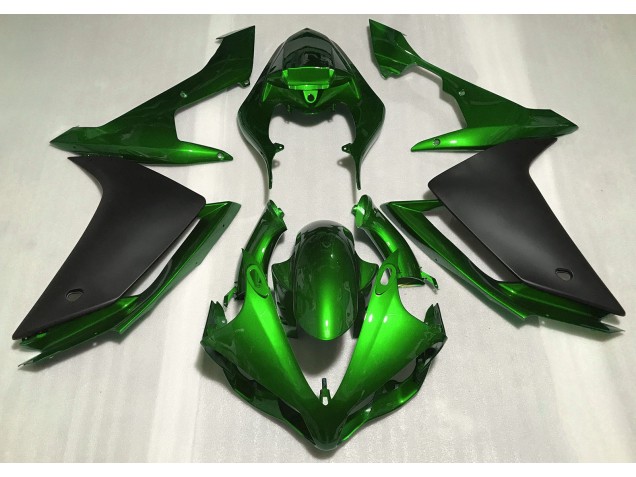 Verde Brillante & Negro 2007-2008 Yamaha R1 Carenado Moto