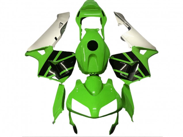 Verde Brillante & Plateado Mate 2003-2004 Honda CBR600RR Carenado Moto