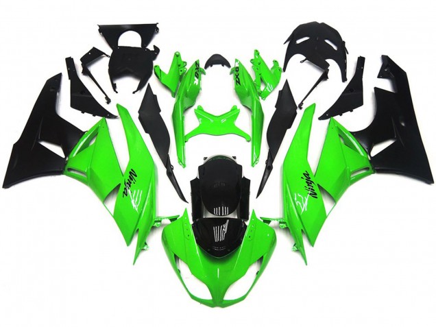 Verde Brillante Profundo Nítido 2009-2012 Kawasaki ZX6R Carenado Moto