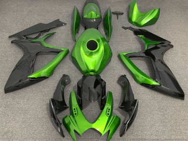 Verde Claro & Negro 2006-2007 Suzuki GSXR 600-750 Carenado Moto