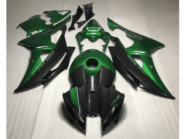 Verde Con Estilo Fibra De Carbono 2008-2016 Yamaha R6 Carenado Moto