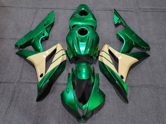 Verde Esmeralda & Tostado 2007-2008 Honda CBR600RR Carenado Moto Verde Esmeralda & Tostado 2007-2008 Honda CBR600RR Carenado Moto